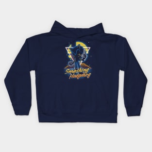 Retro Smashing Hedgehog Kids Hoodie